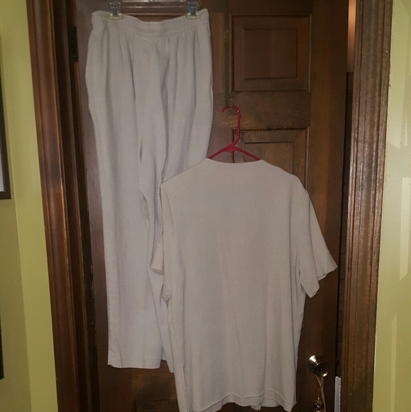 Alfred Dunner Linen Pant Set - Picture 6 of 11